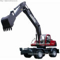 6Ton small wheel excavator with Yanmar engine, imported hydraulic syst